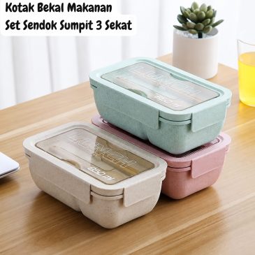 Lunch Box Bento / Kotak Bekal Makanan Set Sendok Sumpit VS1