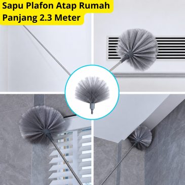 Sapu Sawang Plafon Sarang Laba Atap Langit Rumah Panjang Retractable 2.3 Meter