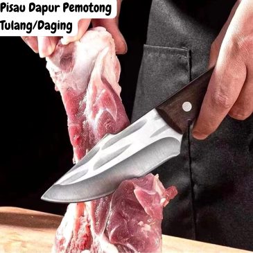 Pisau Dapur Pemotong Daging/Tulang Stainless Steel Super Tajam
