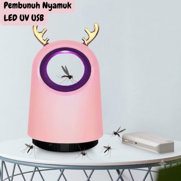 Pembunuh Nyamuk Kejut Listrik, Alat Pembasmi Nyamuk Tanduk LED UV USB