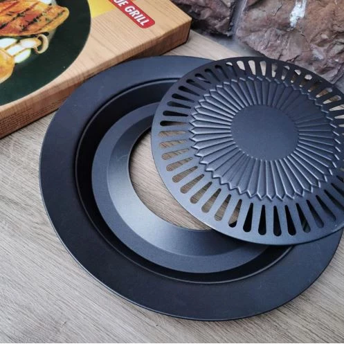 Grill Pan Panggangan Model Wajan Bulat Anti Lengket Serbaguna Dia. 30cm - Gambar 5
